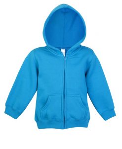 Baby Zip Thru Hoodie - Azure