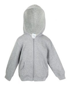 Baby Zip Thru Hoodie - Grey Marl