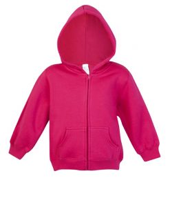 Baby Zip Thru Hoodie - Hot Pink