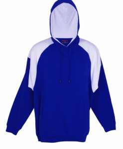 Mens Shoulder Panel Hoodie - Royal/White