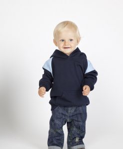 Baby Shoulder Contrast Hoodie