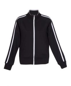 Womens & Junior Unbrushed Zip Thru Sweater - Black/White