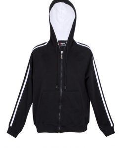 Womens Team Zip-Thru Hoodie - Black/White