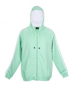 Womens Team Zip-Thru Hoodie - Fresh Mint/White