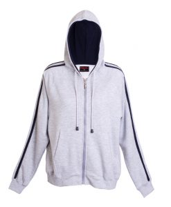 Womens Team Zip-Thru Hoodie - Grey Marl/Navy