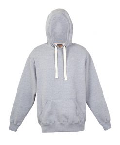 Mens Heavy Kangaroo Pocket Hoodie - Grey Marl