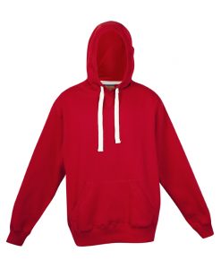 Mens Heavy Kangaroo Pocket Hoodie - Red