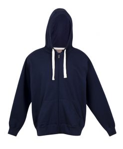 Mens Brushed Heavy Zip Thru Hoodie - Navy