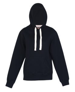 Womens Heavy Kangaroo Pocket Hoodie - Black