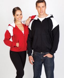 Womens & Juniors Contrast Shoulder Zip Thru  Hoodie