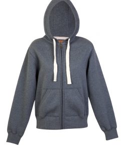 womens & Juniors Heavy Brushed Zip-Thru Hoodie - Charcoal Marl