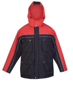 Mens Hi Vis Jacket - Black/Red