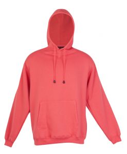 Mens Kangaroo Pocket Hoodie - Coral Red