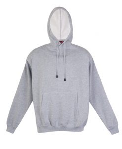 Mens Kangaroo Pocket Hoodie - Grey Marl