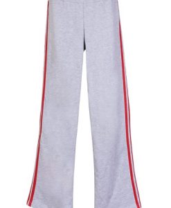 Womens Team Track Pants - Grey Marl/Red