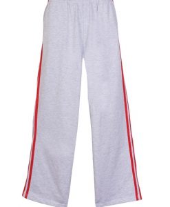 Mens Team Track Pants - Grey Marl/Red