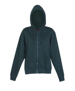 Womens & Juniors Zip Thru Hoodie - Bottle Green