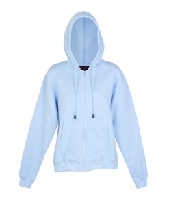 Womens & Juniors Zip Thru Hoodie - Sky Blue