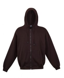 Kids Zip Thru Hoodie - Brown