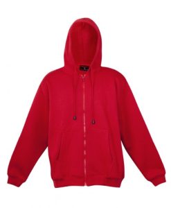 Kids Zip Thru Hoodie - Red