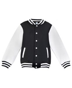 Babies Varsity Jacket - No Hood - Black/White