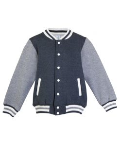 Babies Varsity Jacket - No Hood - Dark Marl/Grey Marl