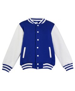 Babies Varsity Jacket - No Hood - Royal/White