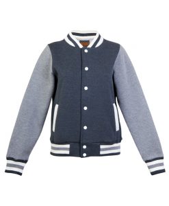 Womens Varsity Jacket - No Hood - Dark Marl/Grey Marl