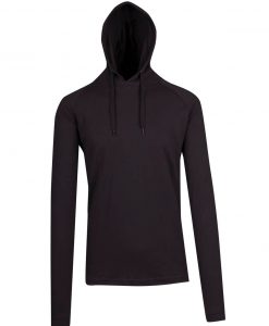 Mens FUSION T-shirt Hoodie - Black