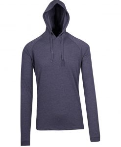 Mens FUSION T-shirt Hoodie - Navy Marl