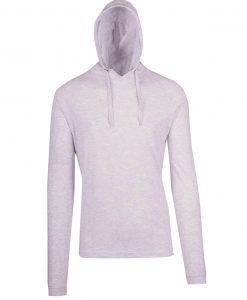 Mens FUSION T-shirt Hoodie - White Marl