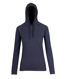 Womens FUSION T-shirt Hoodie - Navy Marl