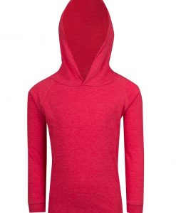 Kids FUSION T-shirt Hoodie - Red Marl