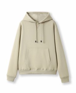 Womens Kangaroo Pocket Hoodie - Sand
