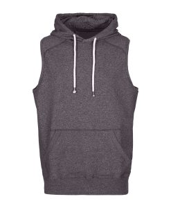 Men's Athletic Sleeveless Hoodie - Dark Heather