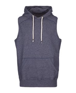 Men's Athletic Sleeveless Hoodie - Navy Heather