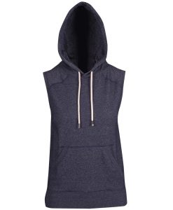 Women's Athletic Sleeveless Hoodie - Navy Heather