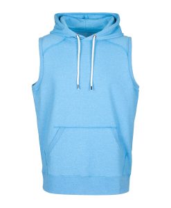 Men's Athletic Sleeveless Hoodie - Sapphire Heather
