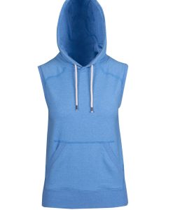Women's Athletic Sleeveless Hoodie - Sapphire Heather